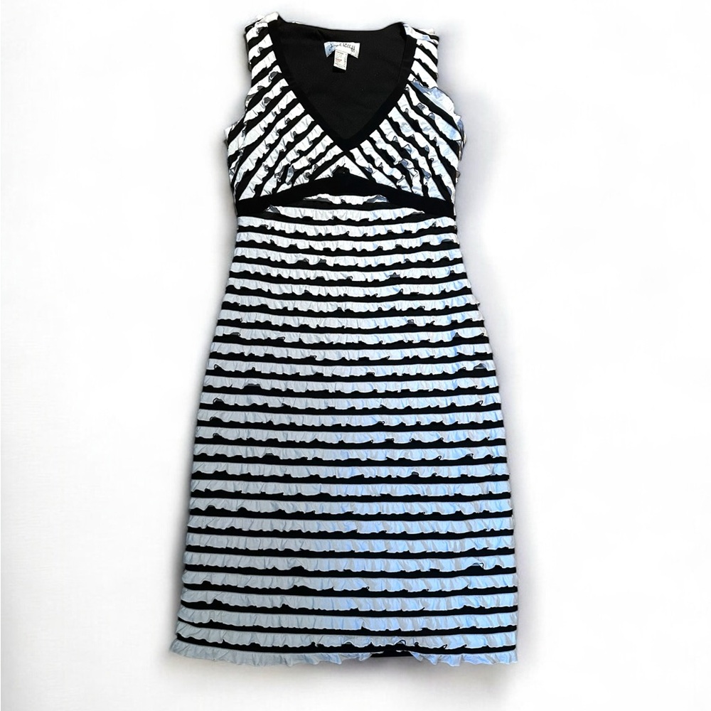 Joseph Ribkoff Black and White Striped Dress size 4
